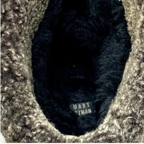 Stuart Weitzman Black Spanish Suede Slouch Wool Ankle Boots - Size 7.5 - Picture 10 of 12